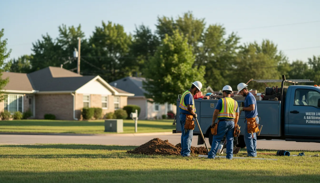 Residential water line and bathroom plumbing service in Drummonds, TN